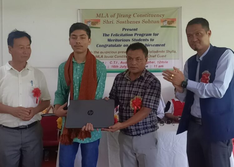 Jirang’s meritorious SSLC students felicitated