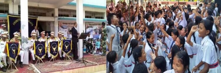 BSF band plays at Holy Cross School