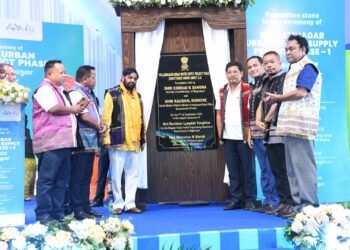 Conrad lays foundation of Williamnagar Water Supply