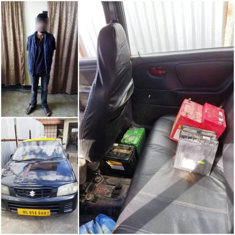 One arrested with 4 stolen car batteries