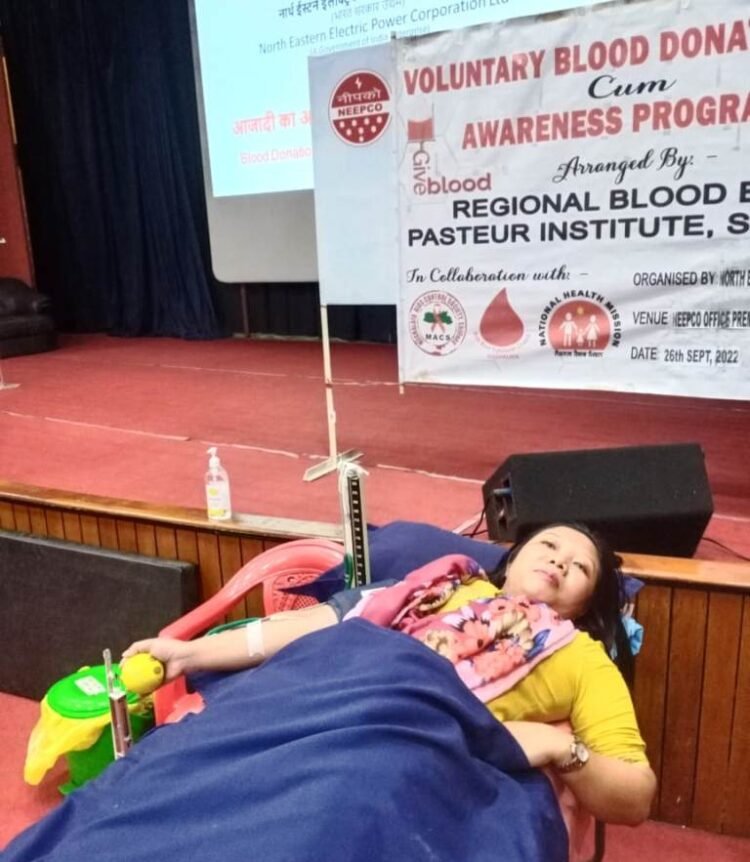 NEEPCO conducts blood donation camp in city