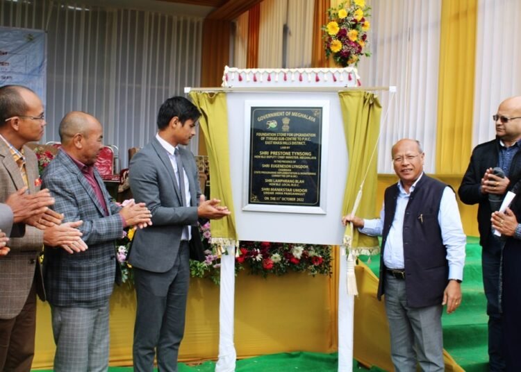 Deputy CM lays foundation stone for Tyrsad PHC