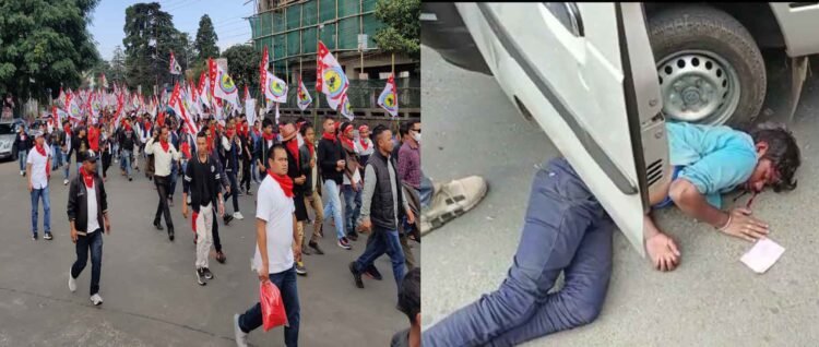 Rally against unemployment turns into spectacle of violence