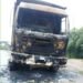 Miscreants set fire to road construction company’s truck