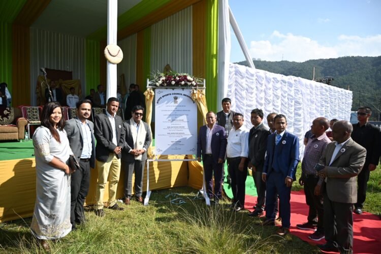 Base laid for multipurpose indoor stadium in Lawsohtun
