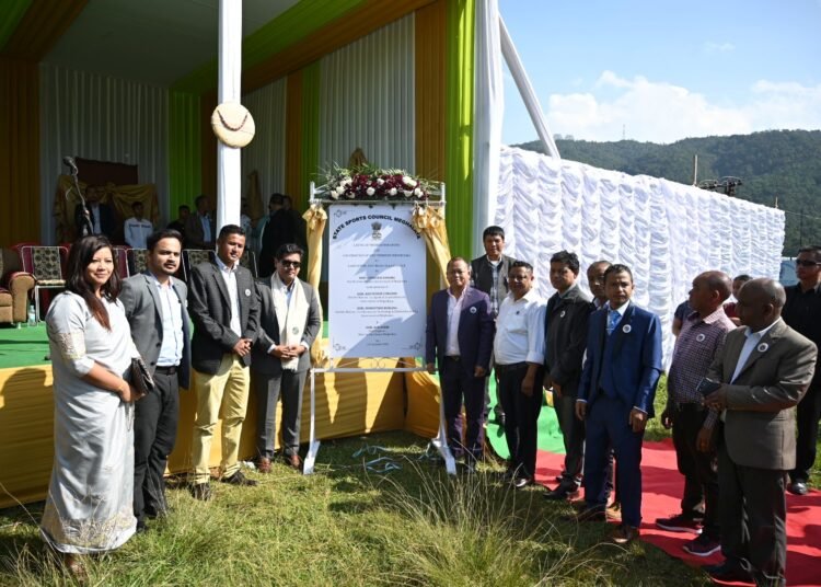 Base laid for multipurpose indoor stadium in Lawsohtun