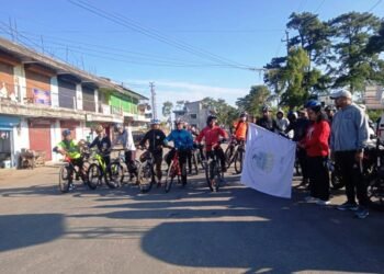 Cycle rally held in Jowai