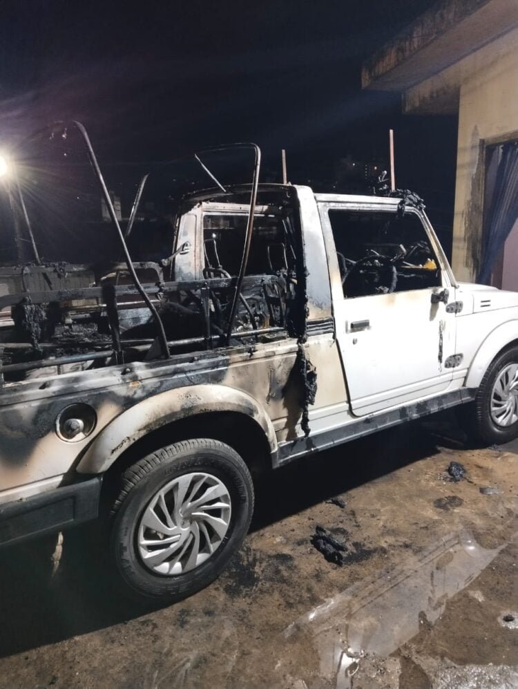 Police, magistrate vehicles torched