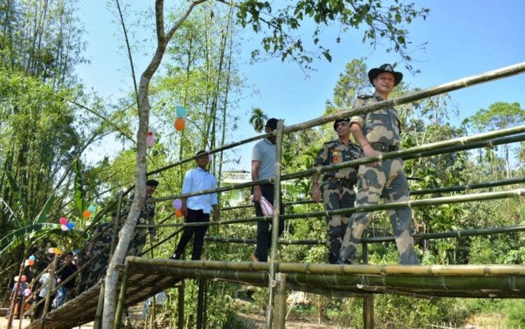 Bamboo bridge over Huroi stream inaugurated