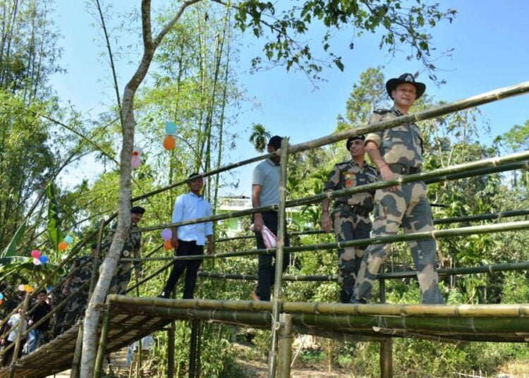 Bamboo bridge over Huroi stream inaugurated