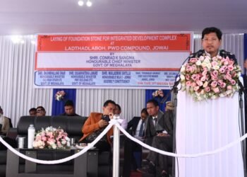 Base laid for integrated development complex in Jowai