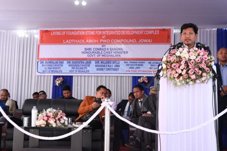 Base laid for integrated development complex in Jowai