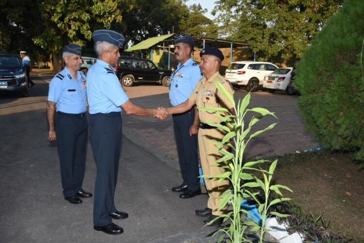 Air Marshal SP Dharkar on familiarisation visit to Borjhar station