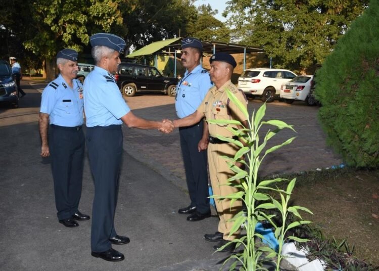Air Marshal SP Dharkar on familiarisation visit to Borjhar station
