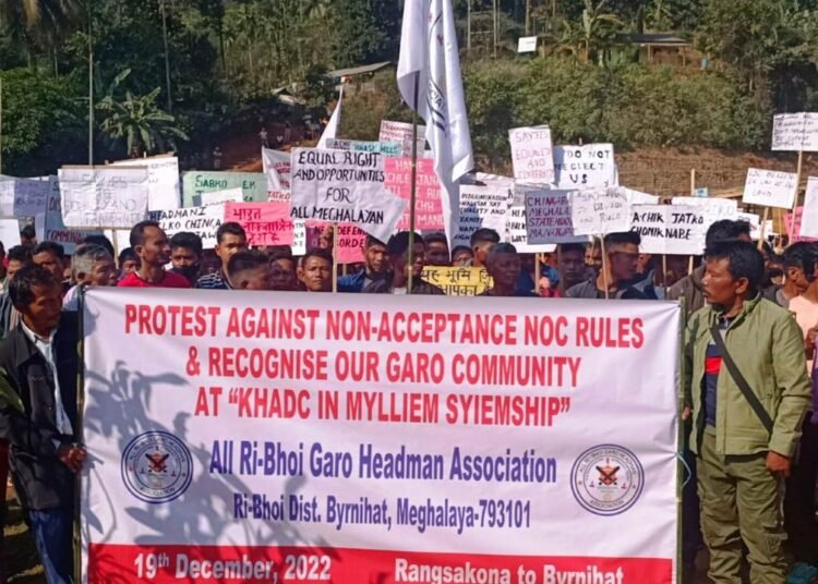 Ri-Bhoi Garo community protests over non-recognition of headmen