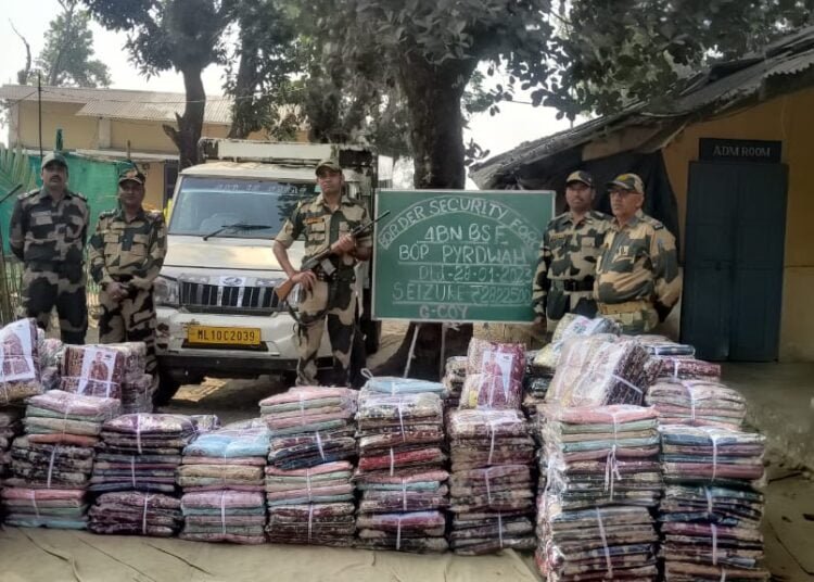 BSF seizes Rs 22 lakh in clothing enroute to Bangladesh
