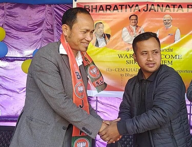 Former KHADC chief joins BJP