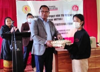 Williamnagar MLA sponsors food baskets for 50 TB patients