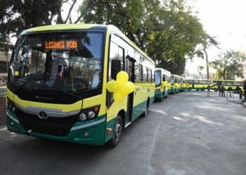 CM flags off shared school bus system, unveils prime tourist vehicles