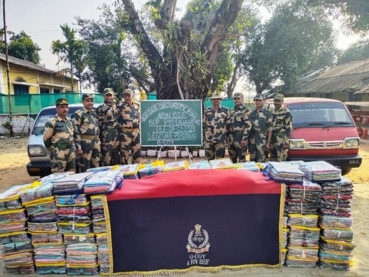 BSF foil smuggling attempt of clothes worth 24 lakh