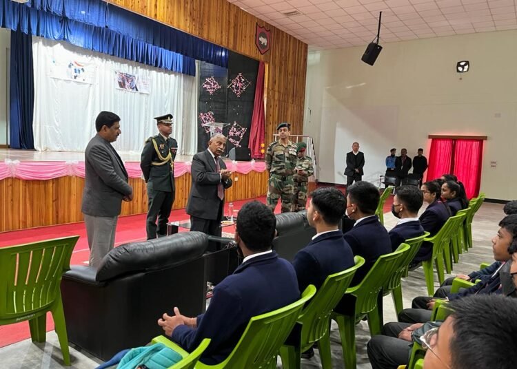 Guv interacts with students of Army Public School