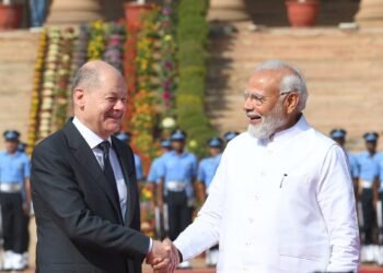 PM Modi gifts Meghalaya stoles, Nagaland shawls to German Chancellor