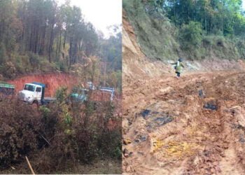 Maweit village beset with woes as coal laden trucks build muddy trek