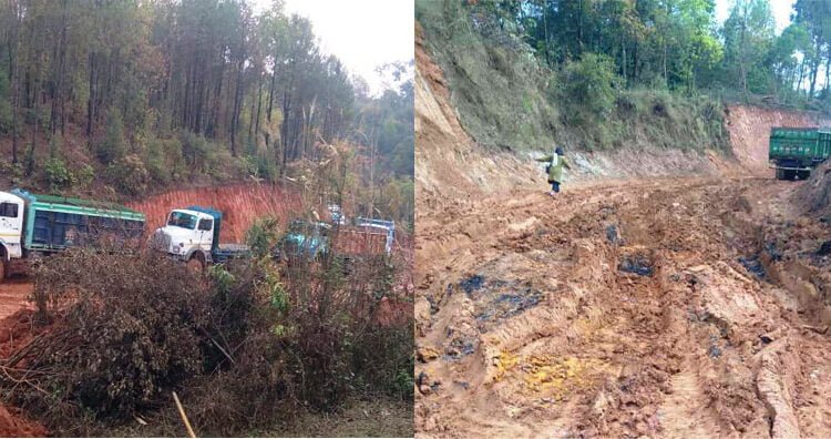 Maweit village beset with woes as coal laden trucks build muddy trek