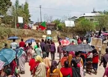 Protest in Mynsngat against killing of driver
