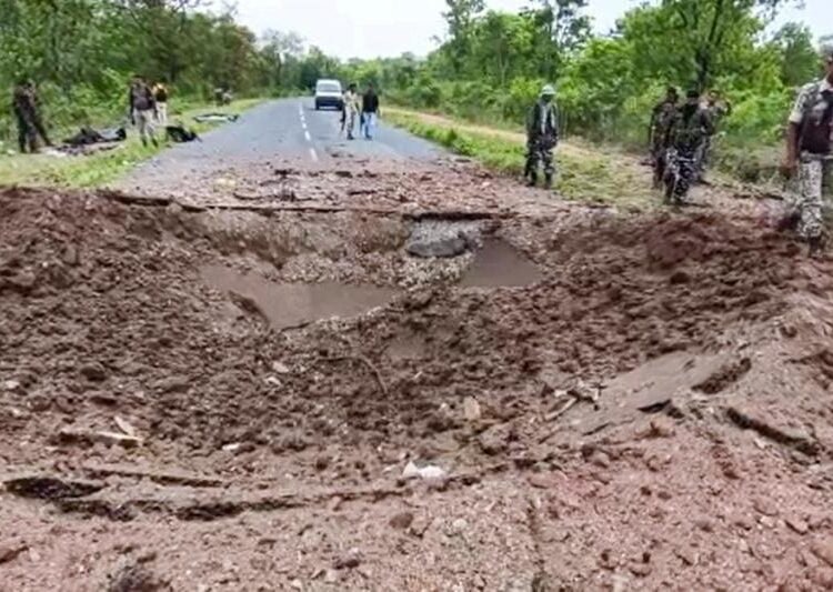 Ten police personnel, civilian driver killed in blast carried out by Naxals