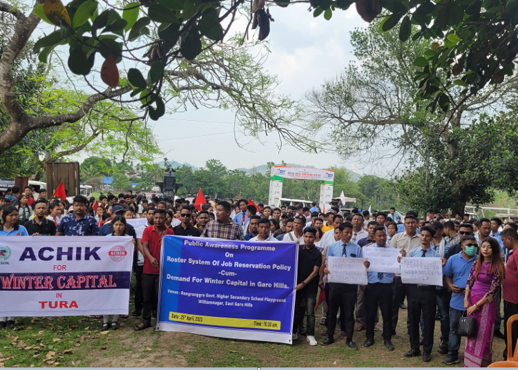 ACHIK holds public meeting, rally on roster system in Williamnagar