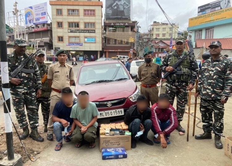 4 drug traffickers caught red-handed in Laitumkhrah