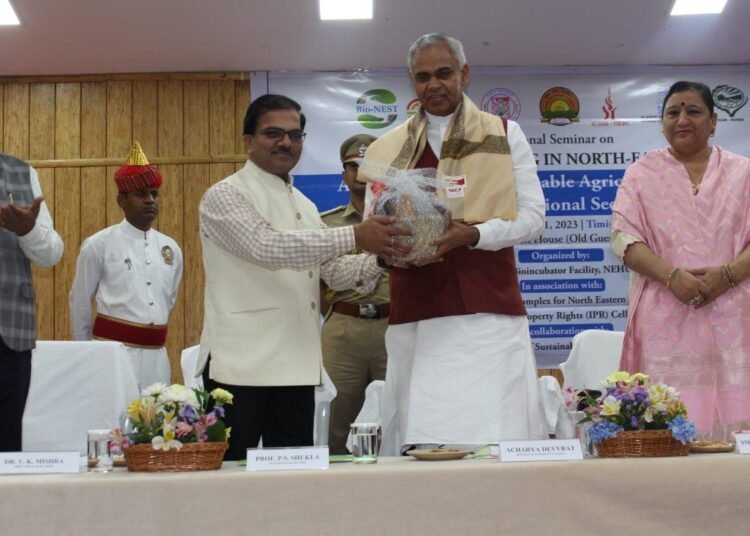 Foundation stone of Gujarat Bhavan laid at NEHU