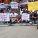 Jaiñtia Hills NGOs, headmen hold sit-in demonstration