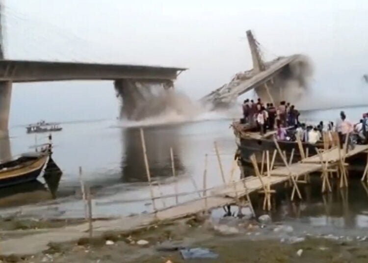 Bridge over Ganga river collapses in Bihar; govt and opposition trade charges