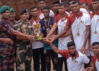 BSF plays friendly volleyball game with B’desh counterparts