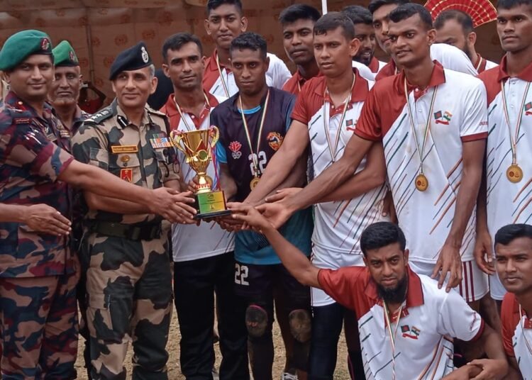 BSF plays friendly volleyball game with B’desh counterparts