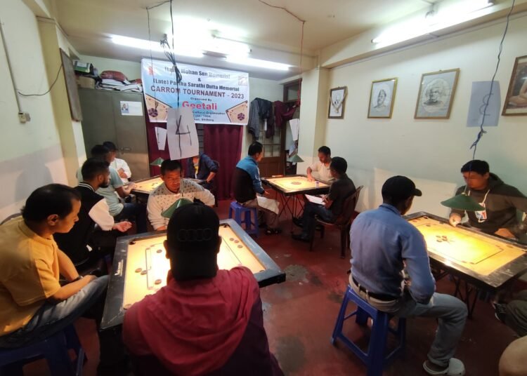 Intra Club Carrom Tournament taking place