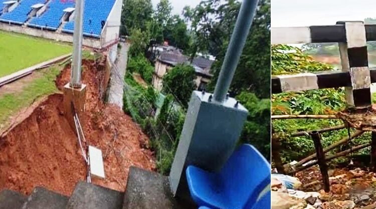 Latest construction failure sees damage to Tura’s PA Sangma Stadium