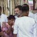 Rahul visits Churachandpur camps by chopper as police halt convoy midway