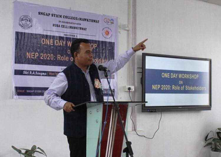 Workshop on NEP 2020 held in Sngap Syiem College