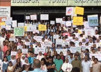 Silent rally held in Nongpoh to condemn Manipur violence