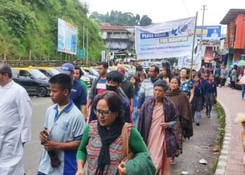 Nongstoiñ rallies for peace in Manipur
