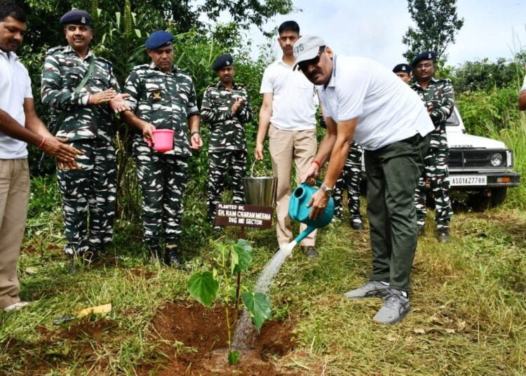 CRPF Shillong takes part in nationwide tree plantation drive