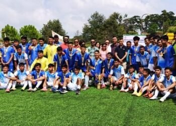 Shillong College lifts NEHU inter-college football trophy