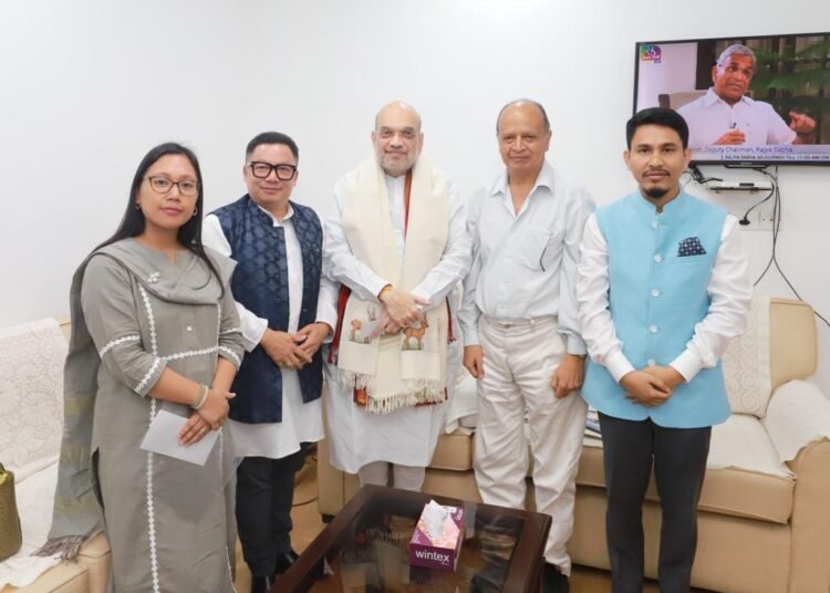 NPP leaders meet Shah over crisis in Manipur