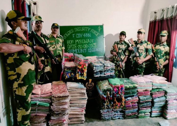 BSF Meghalaya seizes smuggled clothing in EKH