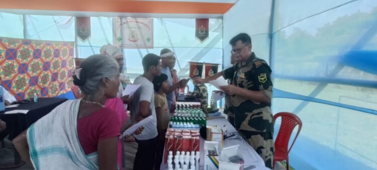 BSF holds free medical camp, weapons exhibition in Bholaganj