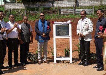 Foundation stone for expansion of school in Ri Bhoi