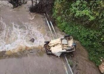 1 dead, 3 injured as vehicle plunges off road